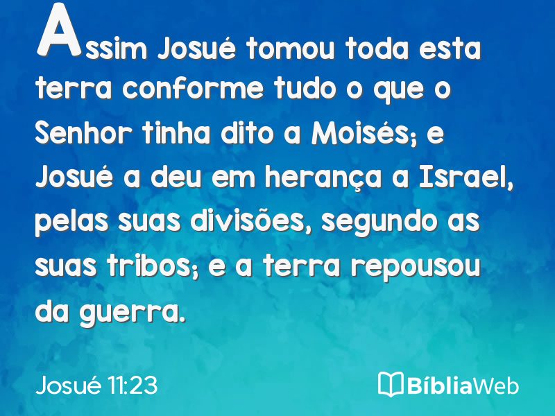 Josué 11:23 em imagem para compartilhar