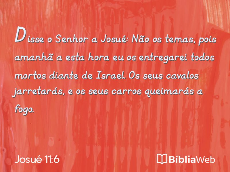 Josué 11:6 em imagem para compartilhar