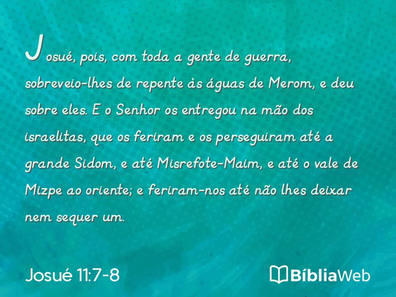 Josué 11:7-8 em imagem para compartilhar