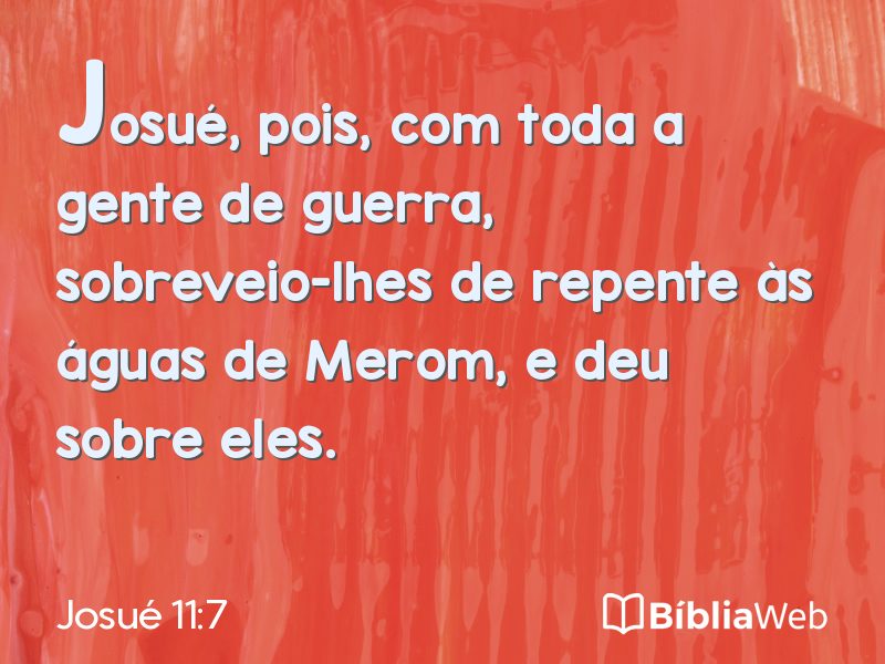 Josué 11:7 em imagem para compartilhar