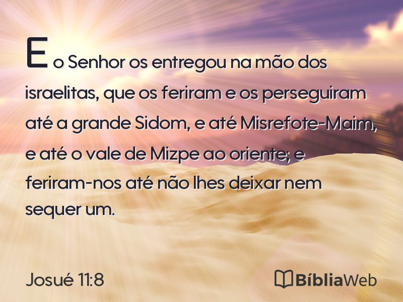 Josué 11:8 em imagem para compartilhar