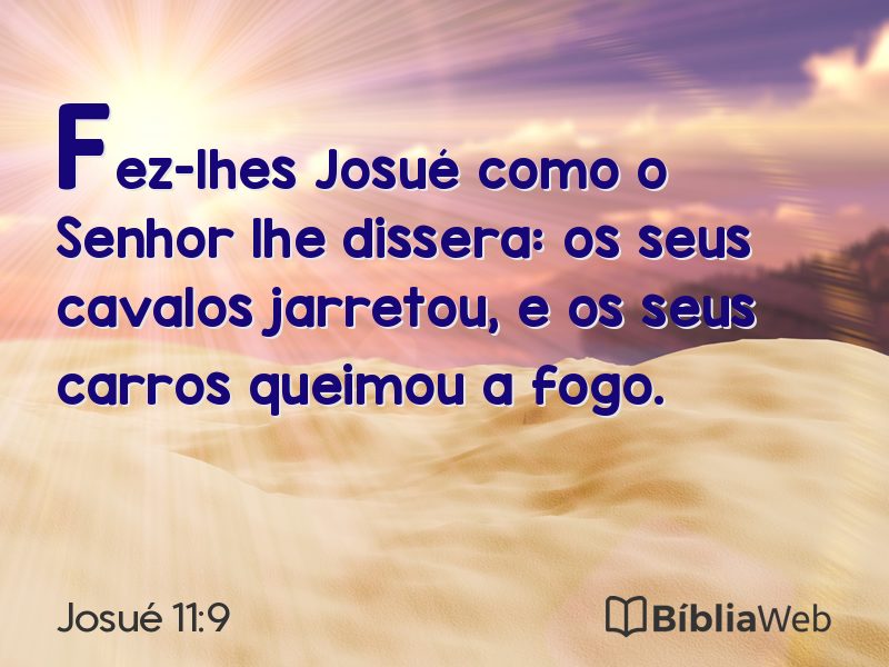 Josué 11:9 em imagem para compartilhar