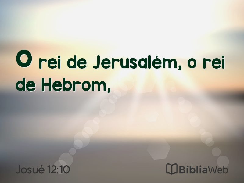 Josué 12:10 em imagem para compartilhar