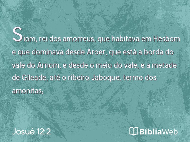 Josué 12:2 em imagem para compartilhar
