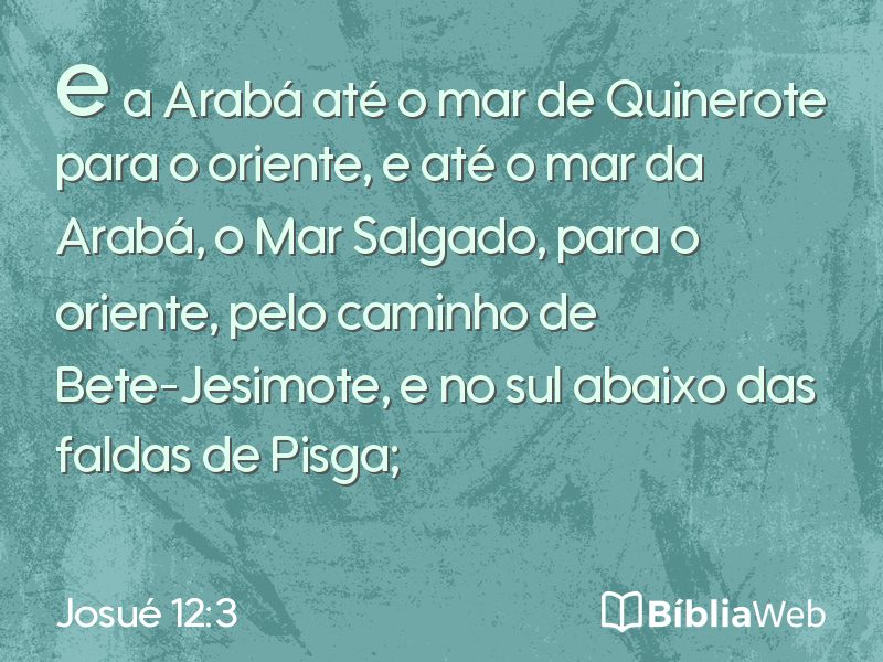 Josué 12:3 em imagem para compartilhar