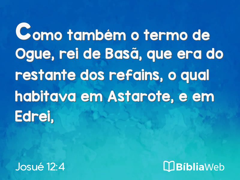 Josué 12:4 em imagem para compartilhar