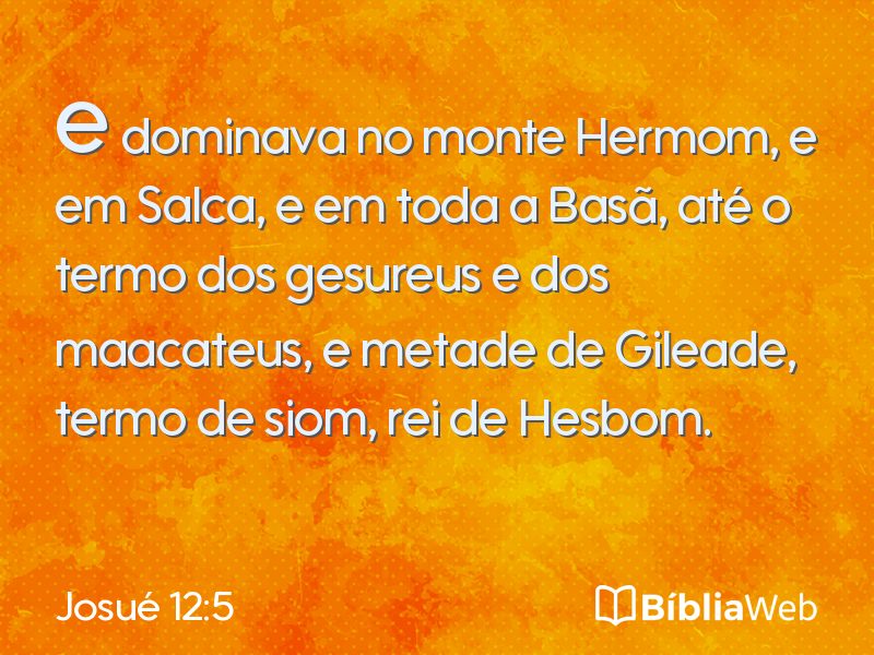 Josué 12:5 em imagem para compartilhar