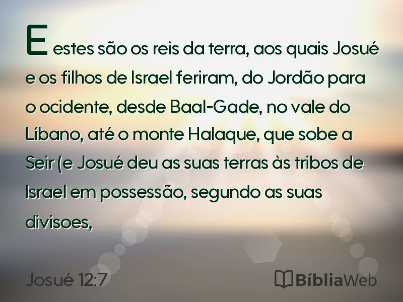 Josué 12:7 em imagem para compartilhar