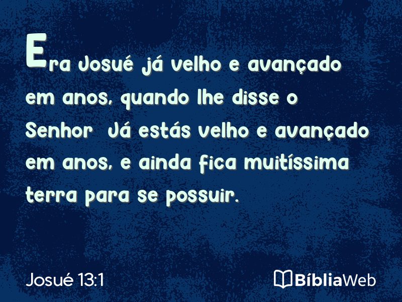 Josué 13:1 em imagem para compartilhar