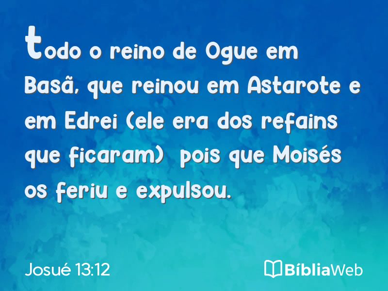 Josué 13:12 em imagem para compartilhar