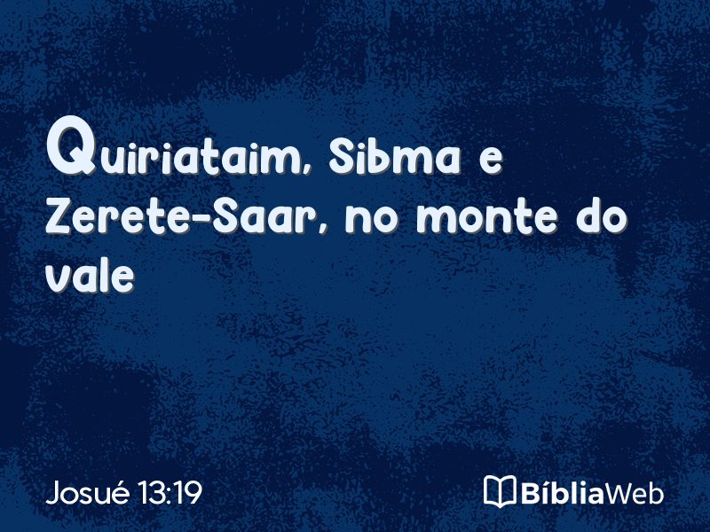 Josué 13:19 em imagem para compartilhar