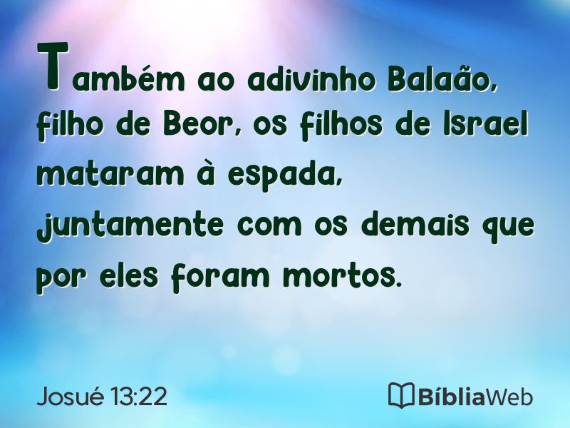 Josué 13:22 em imagem para compartilhar