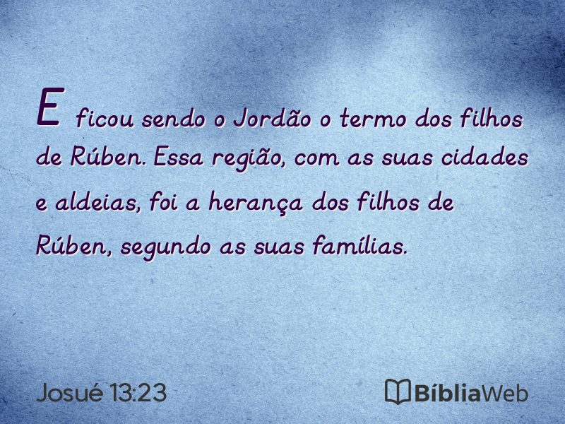 Josué 13:23 em imagem para compartilhar