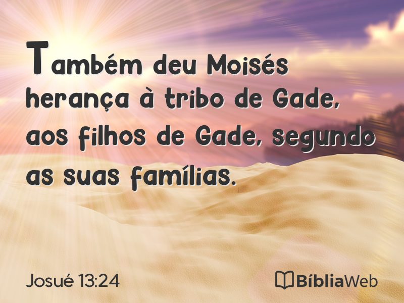 Josué 13:24 em imagem para compartilhar