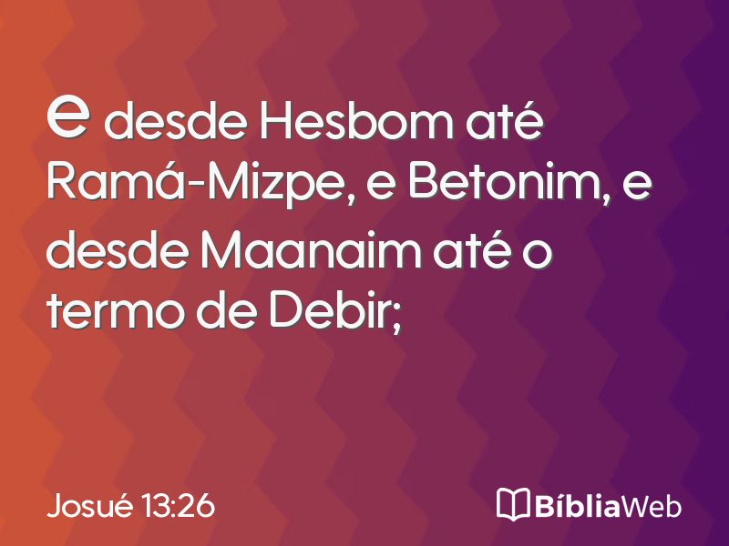 Josué 13:26 em imagem para compartilhar