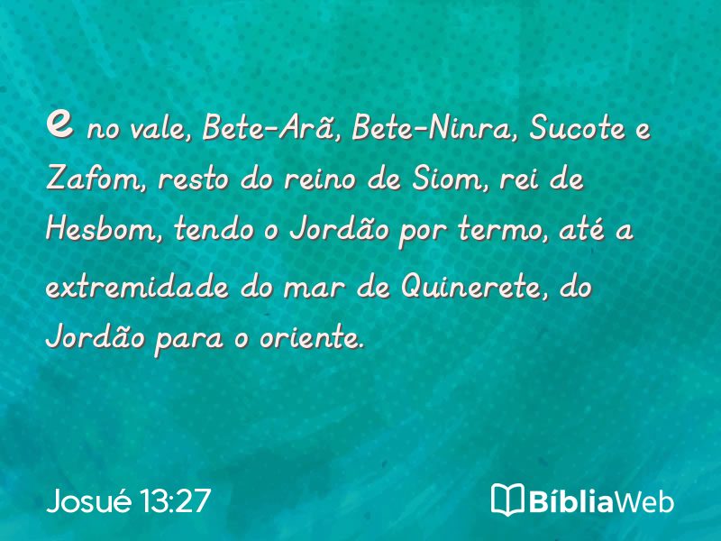 Josué 13:27 em imagem para compartilhar