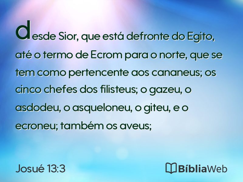 Josué 13:3 em imagem para compartilhar