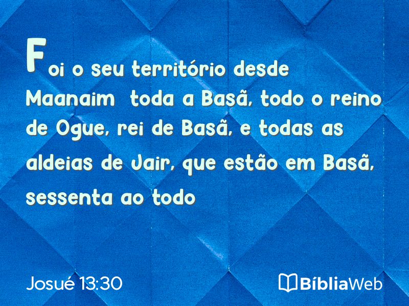 Josué 13:30 em imagem para compartilhar