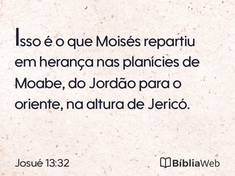 Josué 13:32 em imagem para compartilhar