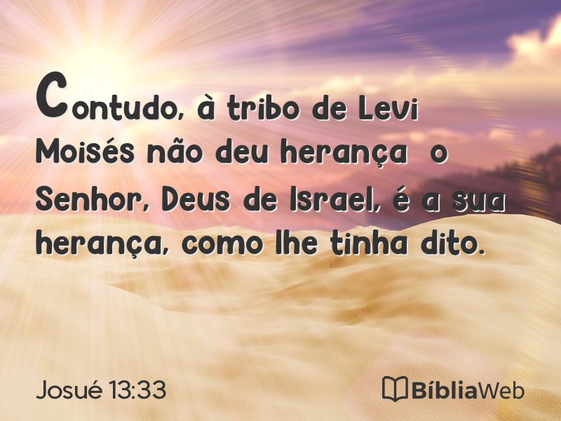 Josué 13:33 em imagem para compartilhar