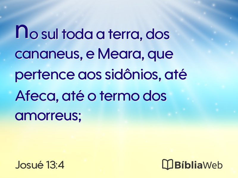 Josué 13:4 em imagem para compartilhar