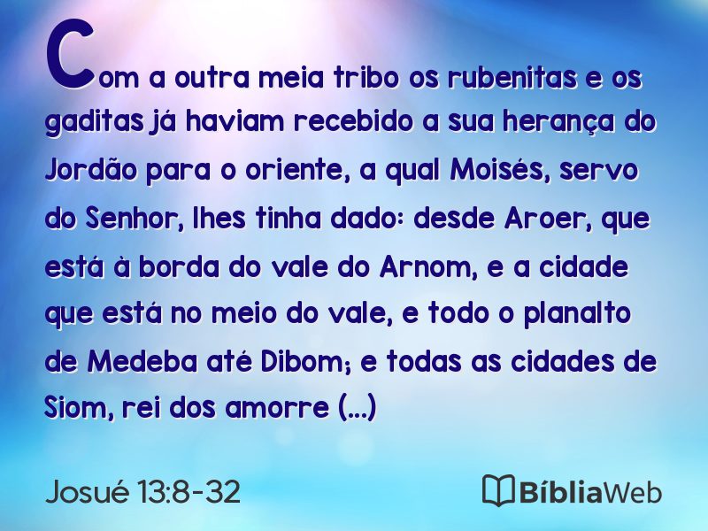 Josué 13:8-32 em imagem para compartilhar