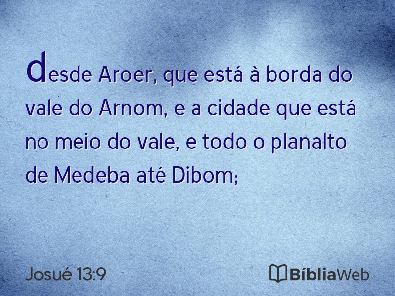 Josué 13:9 em imagem para compartilhar