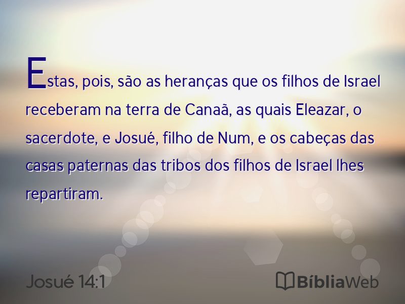 Josué 14:1 em imagem para compartilhar