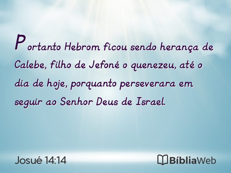 Josué 14:14 em imagem para compartilhar