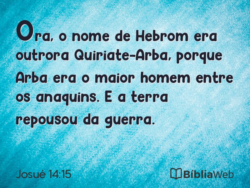 Josué 14:15 em imagem para compartilhar