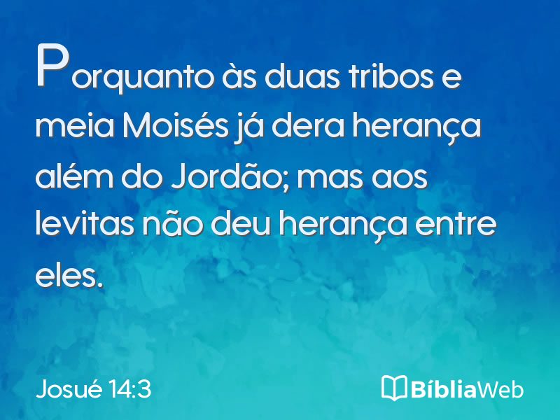 Josué 14:3 em imagem para compartilhar