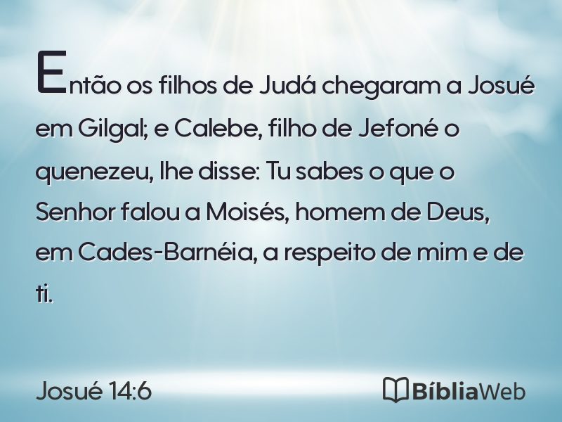 Josué 14:6 em imagem para compartilhar