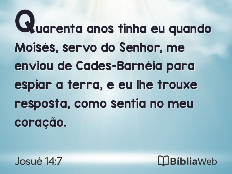 Josué 14:7 em imagem para compartilhar