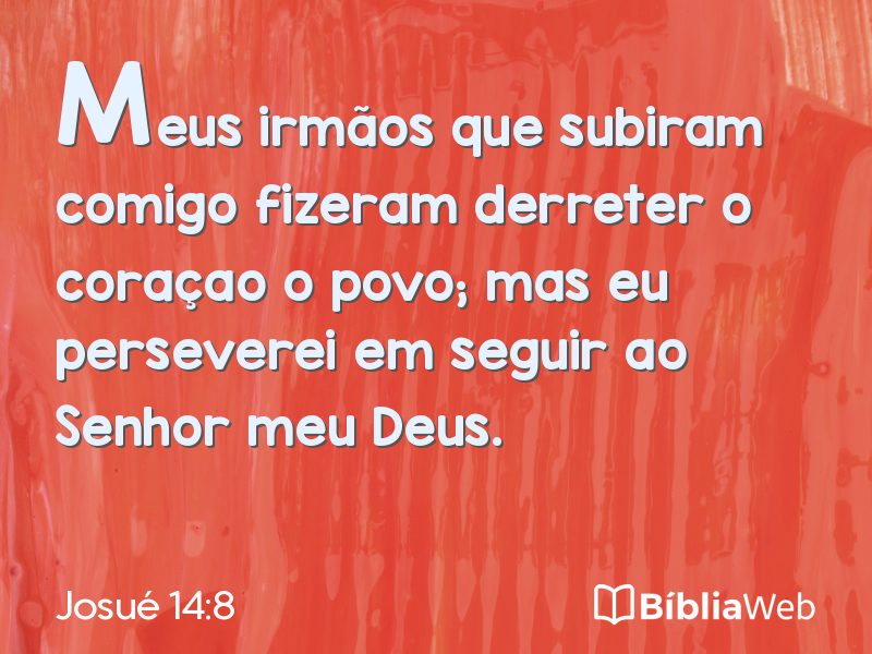 Josué 14:8 em imagem para compartilhar