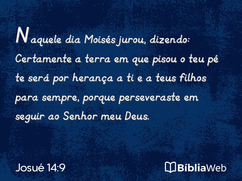 Josué 14:9 em imagem para compartilhar