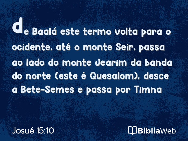 Josué 15:10 em imagem para compartilhar