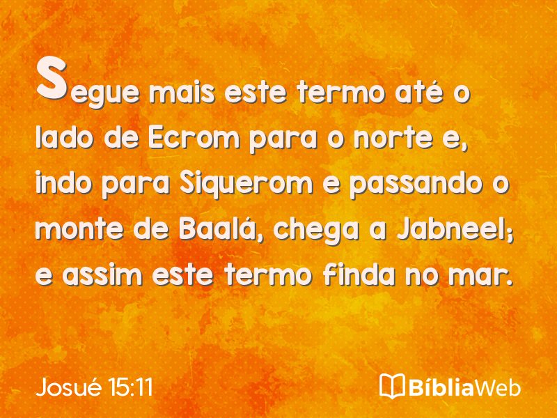 Josué 15:11 em imagem para compartilhar