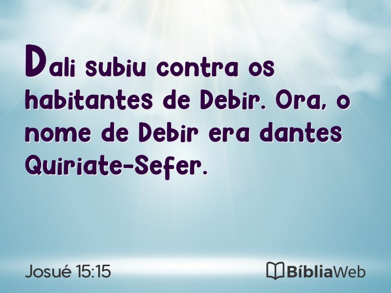 Josué 15:15 em imagem para compartilhar
