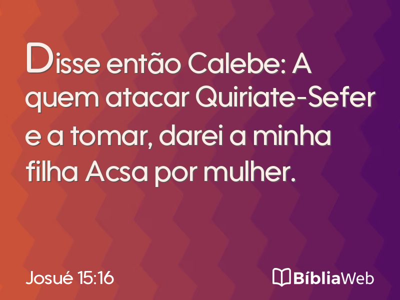 Josué 15:16 em imagem para compartilhar