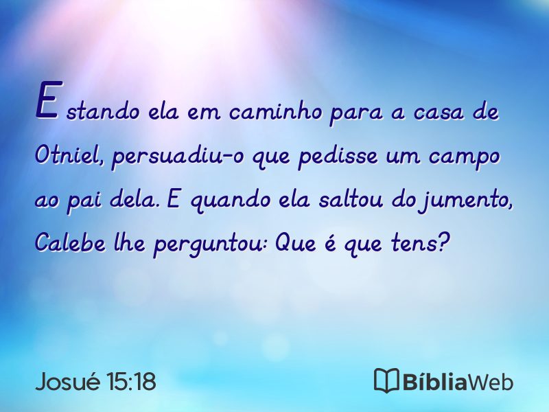 Josué 15:18 em imagem para compartilhar