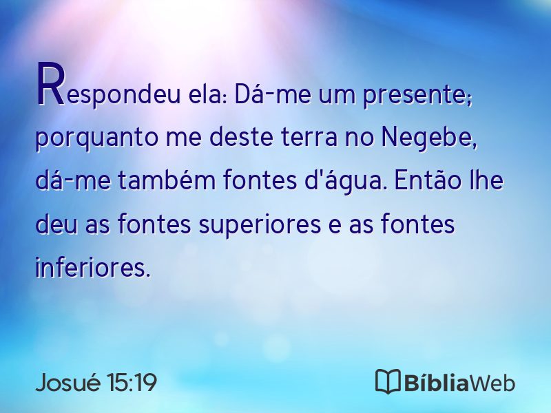 Josué 15:19 em imagem para compartilhar
