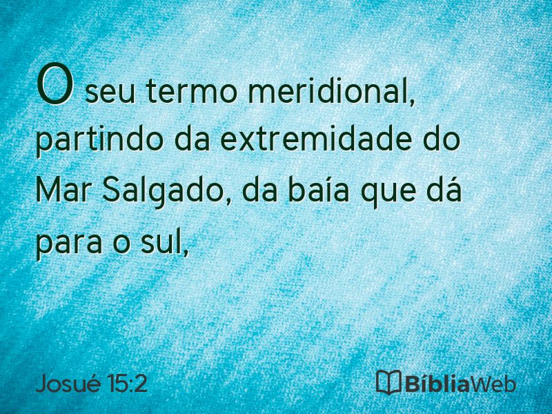 Josué 15:2 em imagem para compartilhar