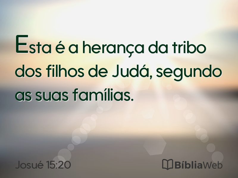 Josué 15:20 em imagem para compartilhar