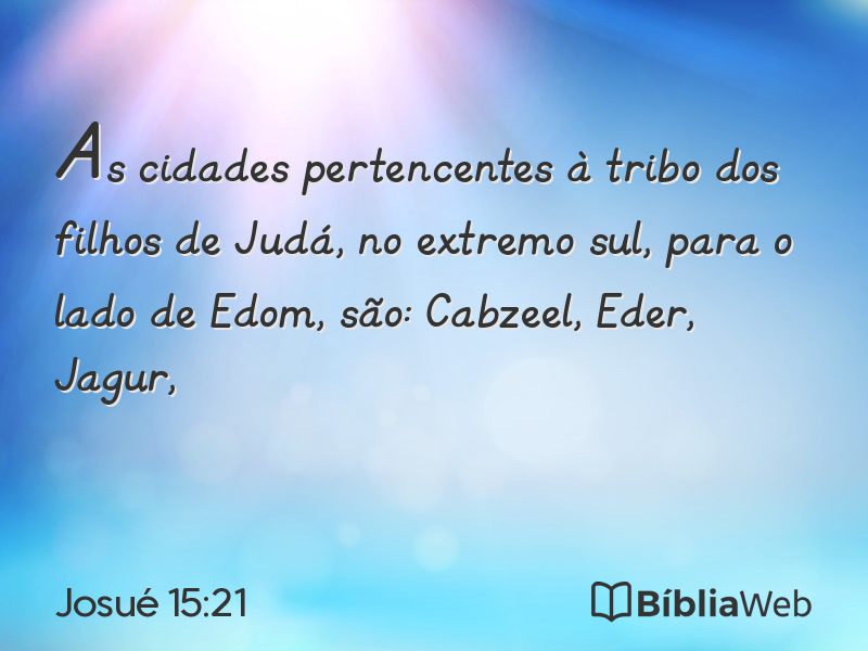 Josué 15:21 em imagem para compartilhar