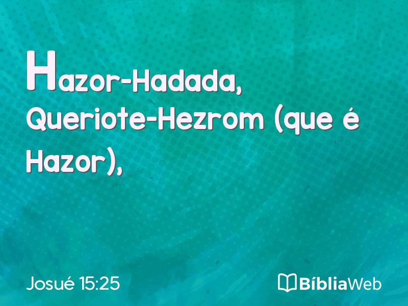 Josué 15:25 em imagem para compartilhar