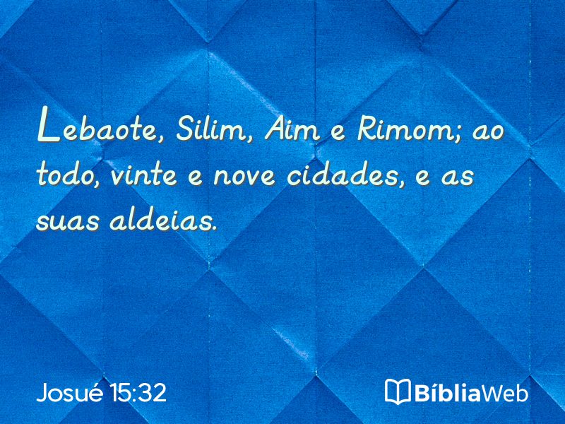 Josué 15:32 em imagem para compartilhar