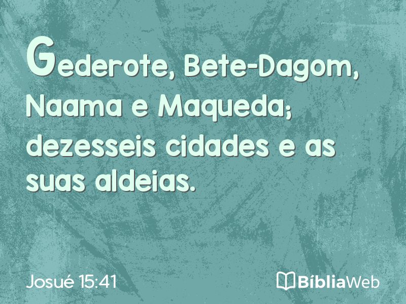 Josué 15:41 em imagem para compartilhar