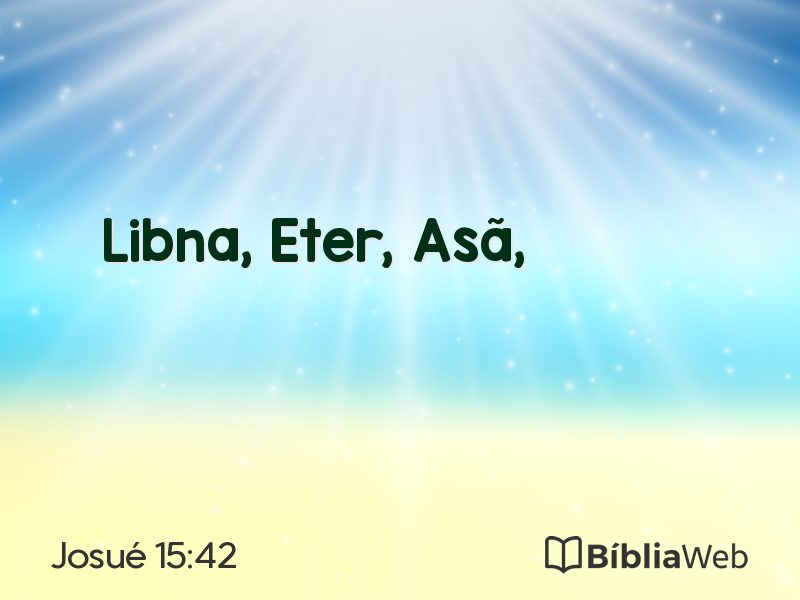 Josué 15:42 em imagem para compartilhar