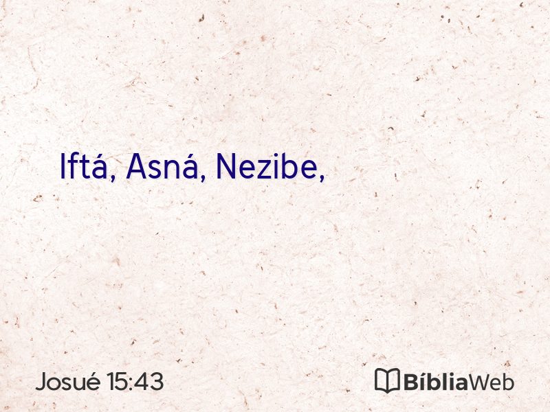 Josué 15:43 em imagem para compartilhar