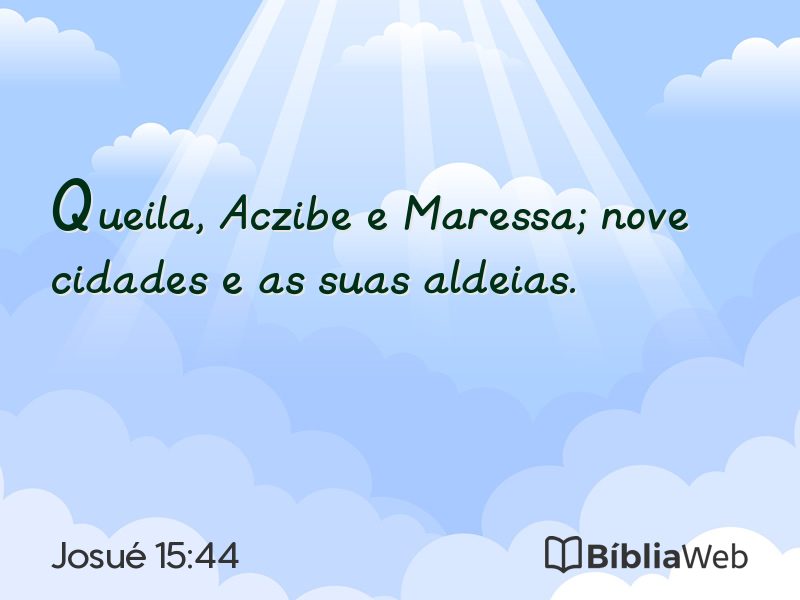 Josué 15:44 em imagem para compartilhar